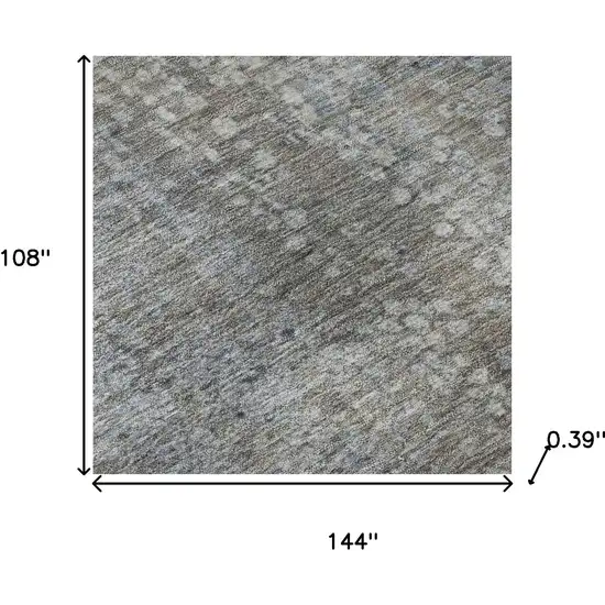 Taupe And Khaki Abstract Washable Area Rug With UV Protection Photo 8