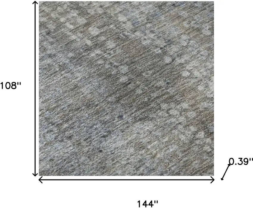 Taupe And Khaki Abstract Washable Area Rug With UV Protection Photo 8