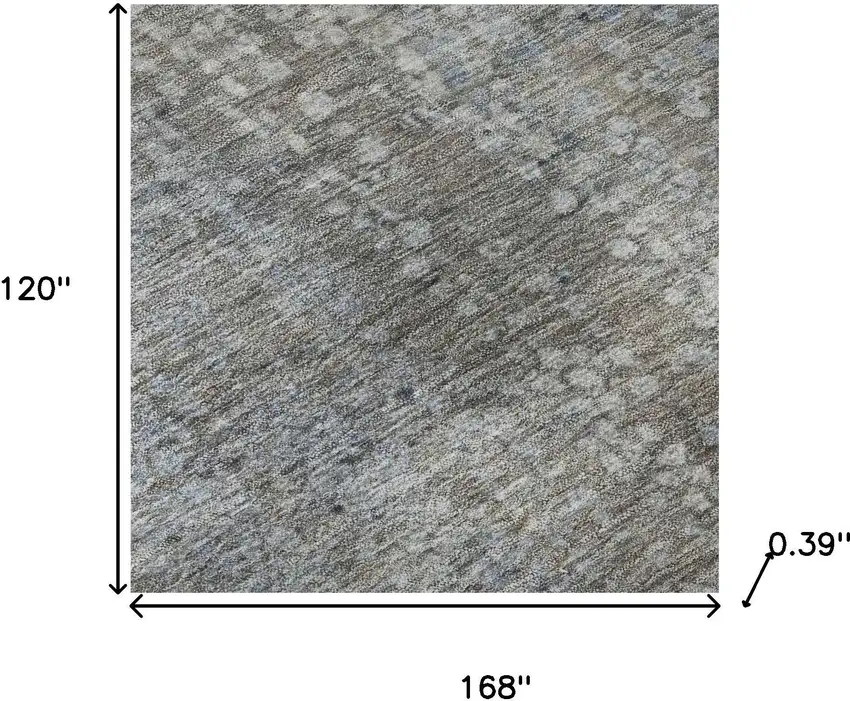 Taupe And Khaki Abstract Washable Area Rug With UV Protection Photo 8