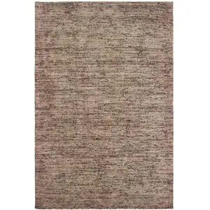 Photo of Taupe And Pink Hand Tufted Area Rug
