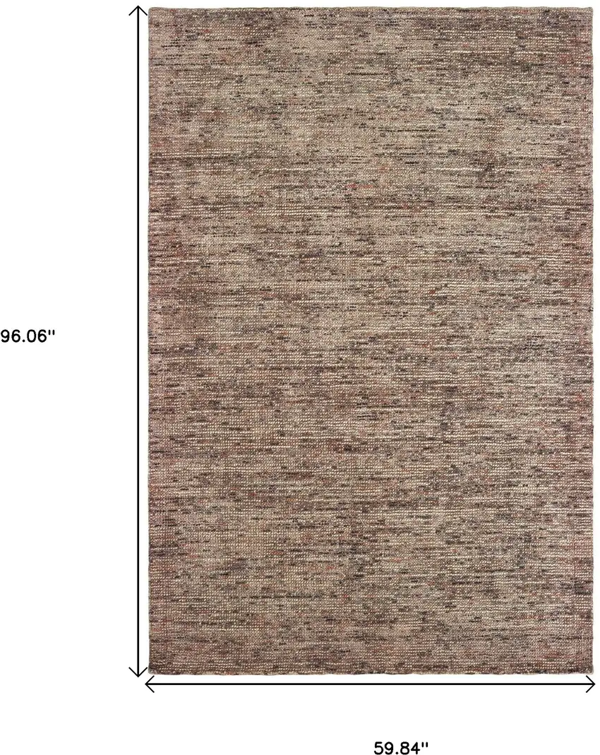 Taupe And Pink Hand Tufted Area Rug Photo 3