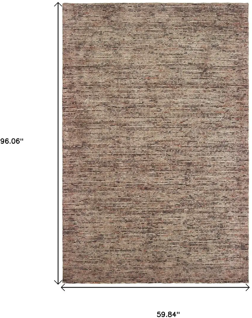 Taupe And Pink Hand Tufted Area Rug Photo 3