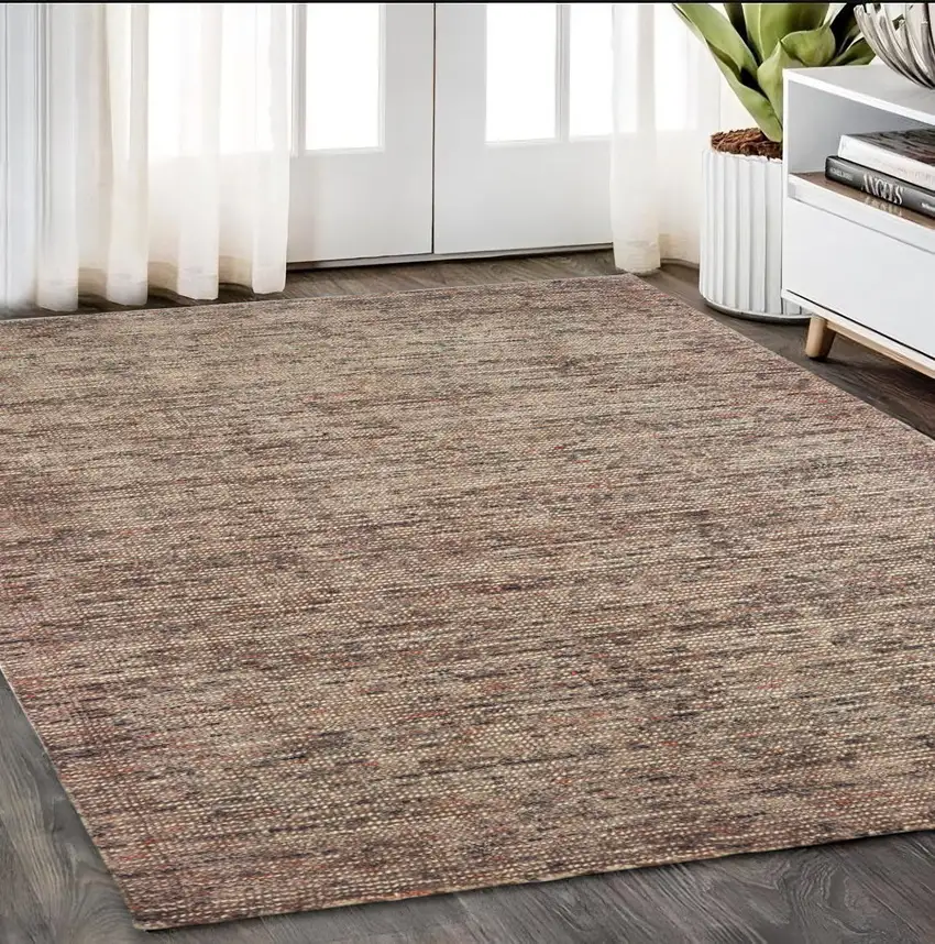Taupe And Pink Hand Tufted Area Rug Photo 1