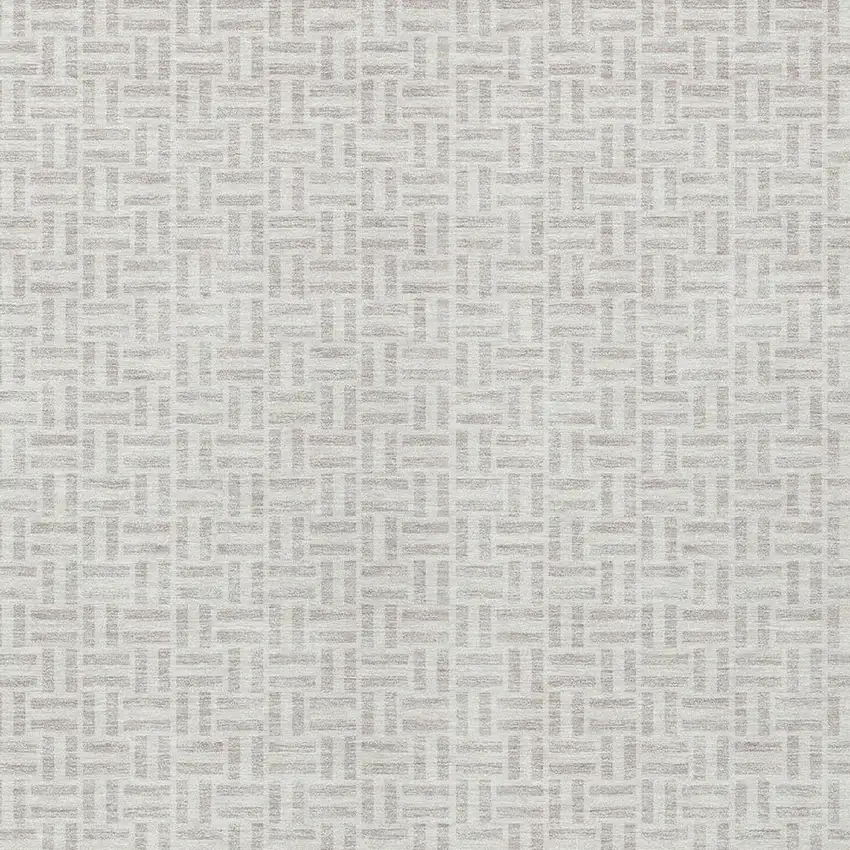 Taupe And Silver Geometric Washable Indoor Outdoor Area Rug Photo 6