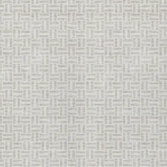 Taupe And Silver Geometric Washable Indoor Outdoor Area Rug Photo 6