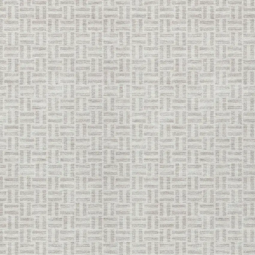 Taupe And Silver Geometric Washable Indoor Outdoor Area Rug Photo 6