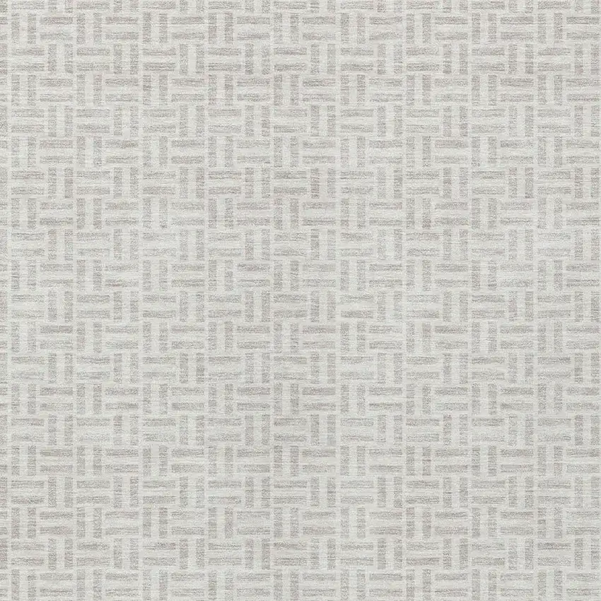 Taupe And Silver Geometric Washable Indoor Outdoor Area Rug Photo 6
