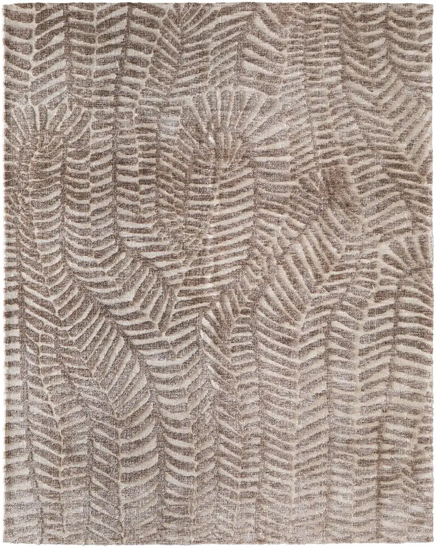 Taupe And Tan Animal Print Area Rug Photo 2