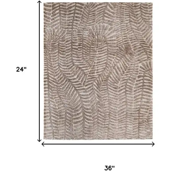 Taupe And Tan Animal Print Area Rug Photo 3