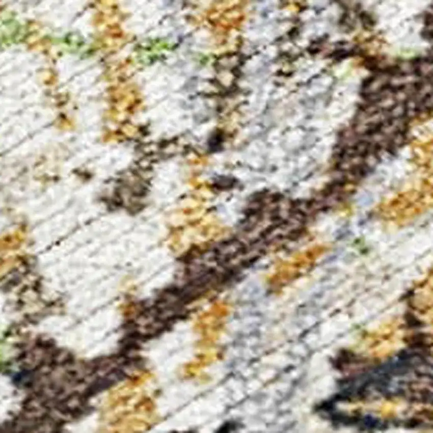 Taupe Beige And Brown Abstract Washable Indoor Outdoor Area Rug Photo 2