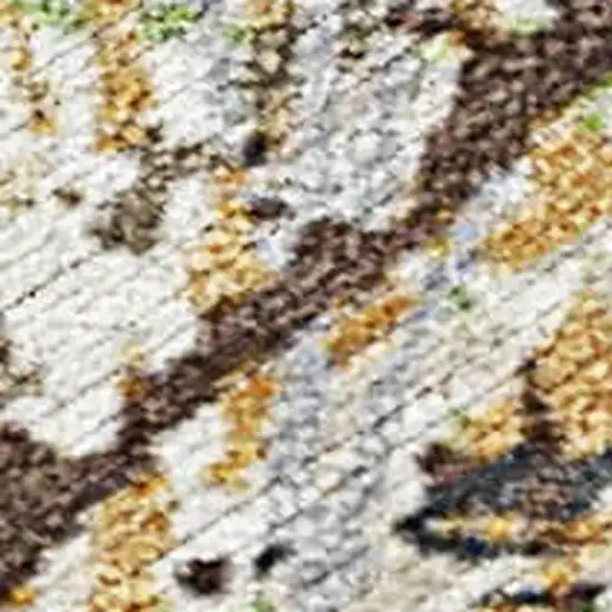 Taupe Beige And Brown Abstract Washable Indoor Outdoor Area Rug Photo 2