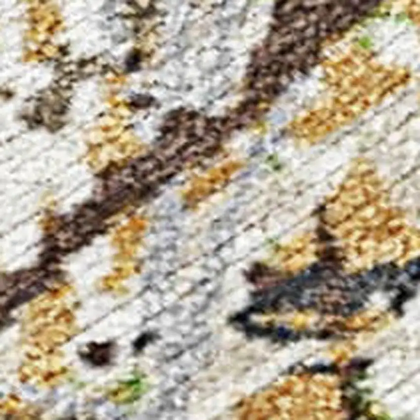 Taupe Beige And Brown Abstract Washable Indoor Outdoor Area Rug Photo 2