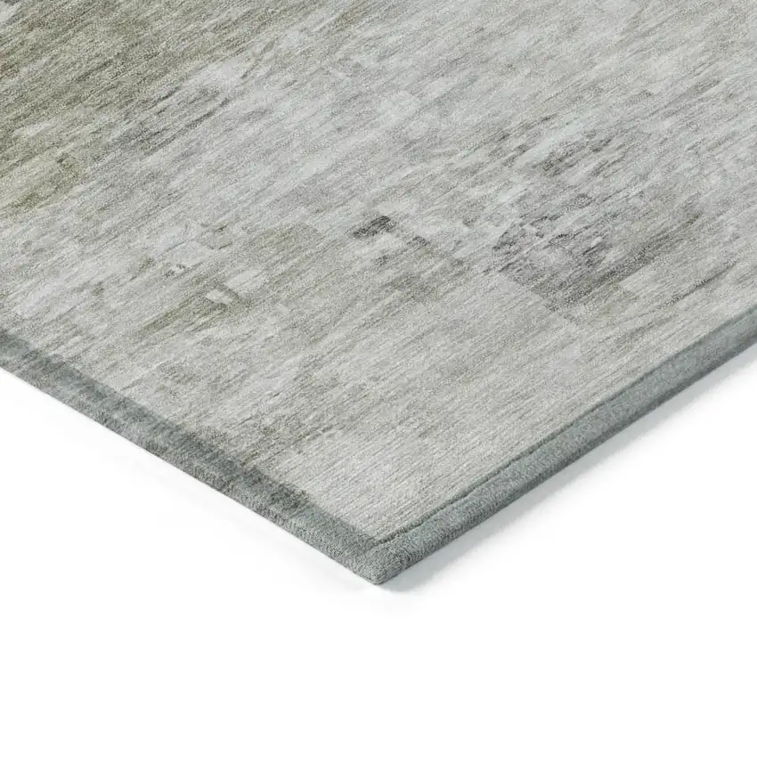 Taupe Beige And Brown Abstract Washable Indoor Outdoor Area Rug Photo 4