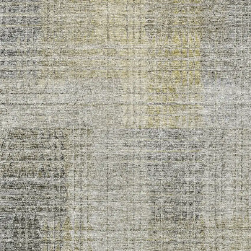 Taupe Beige And Brown Abstract Washable Indoor Outdoor Area Rug Photo 6