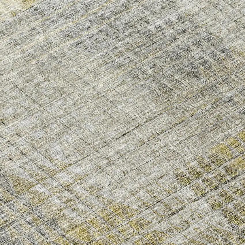 Taupe Beige And Brown Abstract Washable Indoor Outdoor Area Rug Photo 8