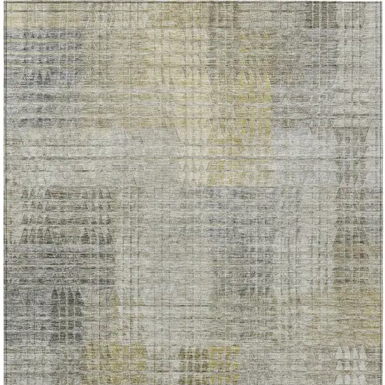 Taupe Beige And Brown Abstract Washable Indoor Outdoor Area Rug Photo 7