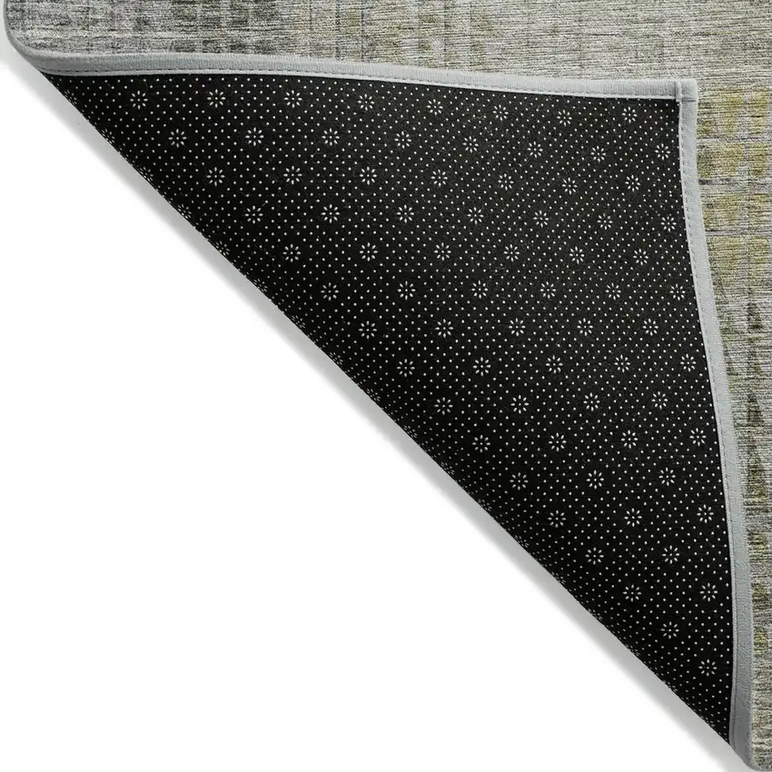 Taupe Beige And Brown Abstract Washable Indoor Outdoor Area Rug Photo 4