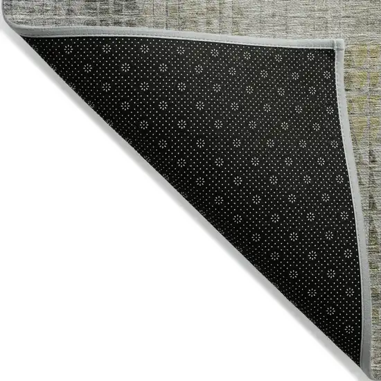 Taupe Beige And Brown Abstract Washable Indoor Outdoor Area Rug Photo 4