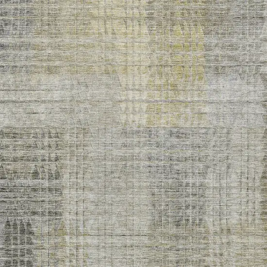 Taupe Beige And Brown Abstract Washable Indoor Outdoor Area Rug Photo 6