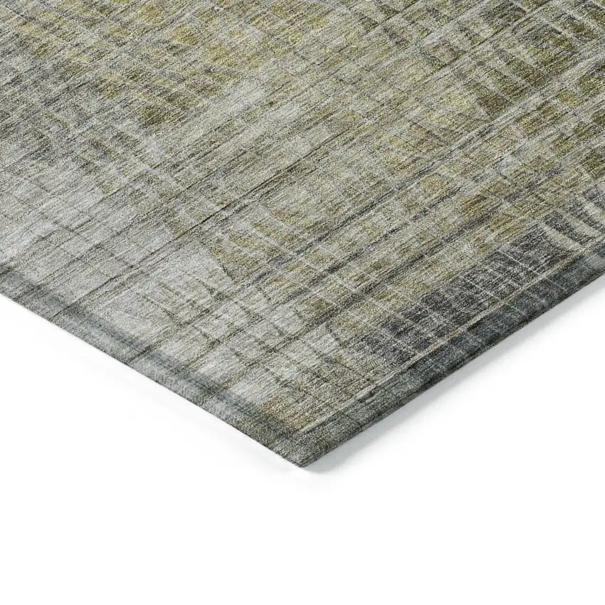 Taupe Beige And Brown Abstract Washable Indoor Outdoor Area Rug Photo 5