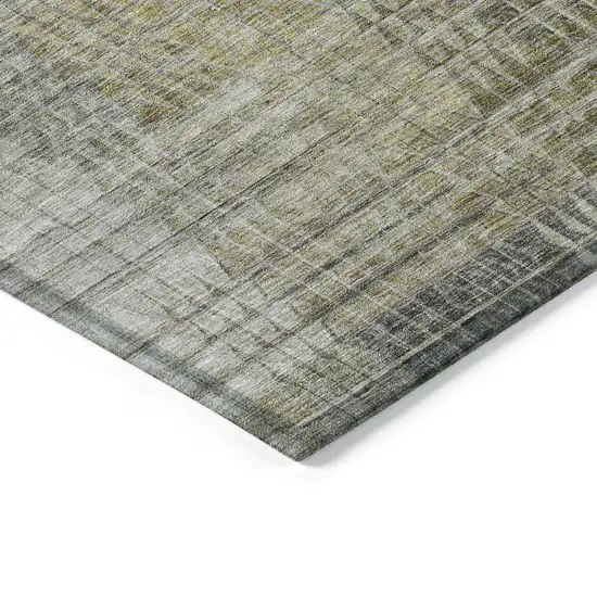 Taupe Beige And Brown Abstract Washable Indoor Outdoor Area Rug Photo 5
