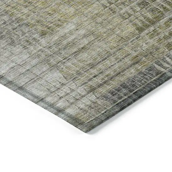 Taupe Beige And Brown Abstract Washable Indoor Outdoor Area Rug Photo 5