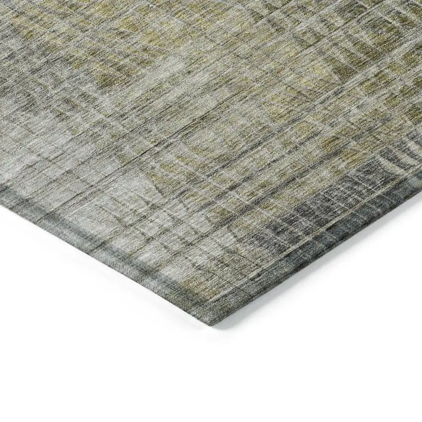 Taupe Beige And Brown Abstract Washable Indoor Outdoor Area Rug Photo 5