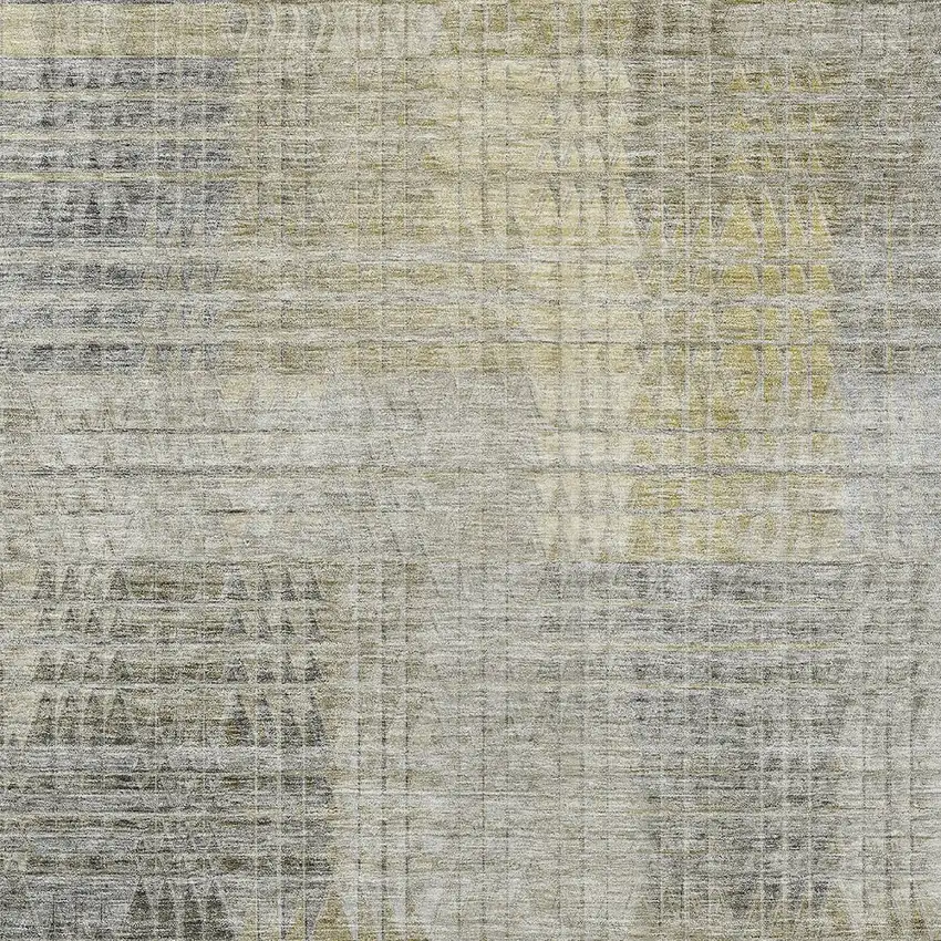 Taupe Beige And Brown Abstract Washable Indoor Outdoor Area Rug Photo 6