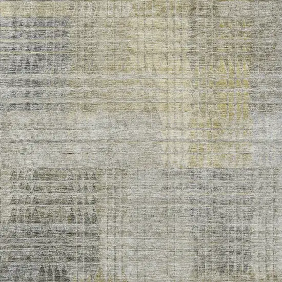 Taupe Beige And Brown Abstract Washable Indoor Outdoor Area Rug Photo 6