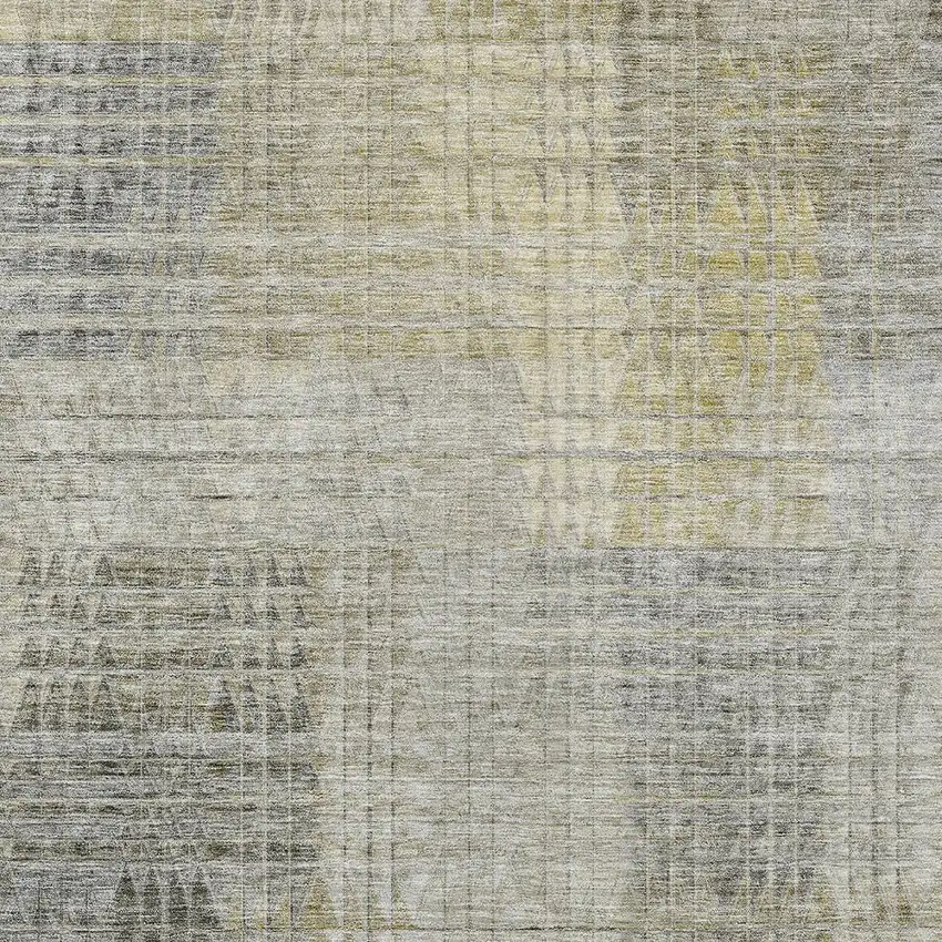 Taupe Beige And Brown Abstract Washable Indoor Outdoor Area Rug Photo 6