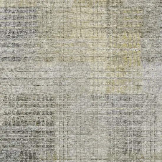 Taupe Beige And Brown Abstract Washable Indoor Outdoor Area Rug Photo 6