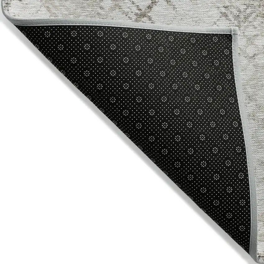 Taupe Beige And Brown Geometric Washable Indoor Outdoor Area Rug Photo 4