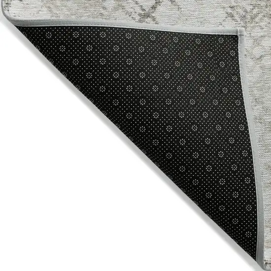 Taupe Beige And Brown Geometric Washable Indoor Outdoor Area Rug Photo 4