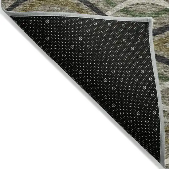 Taupe Beige And Charcoal Abstract Washable Indoor Outdoor Area Rug Photo 2