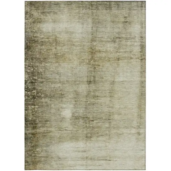 Taupe Beige And Chocolate Abstract Washable Indoor Outdoor Area Rug Photo 5