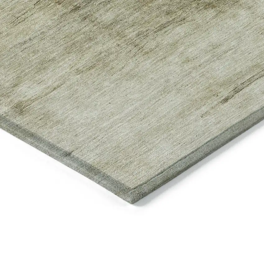 Taupe Beige And Chocolate Abstract Washable Indoor Outdoor Area Rug Photo 4