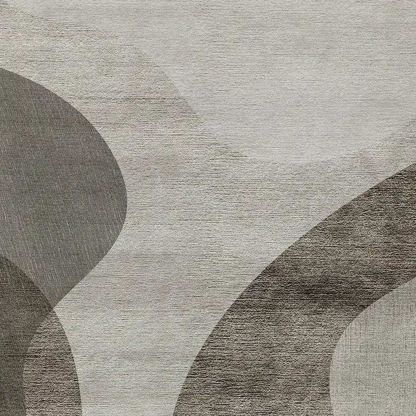 Taupe Beige And Chocolate Abstract Washable Indoor Outdoor Area Rug Photo 5