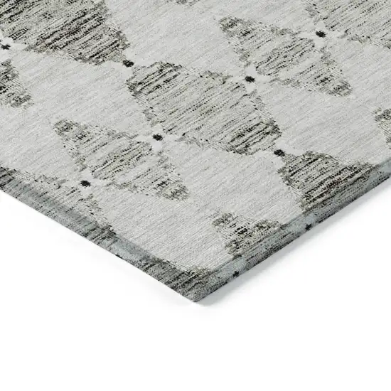Taupe Beige And Coffee Moroccan Washable Indoor Outdoor Area Rug Photo 4