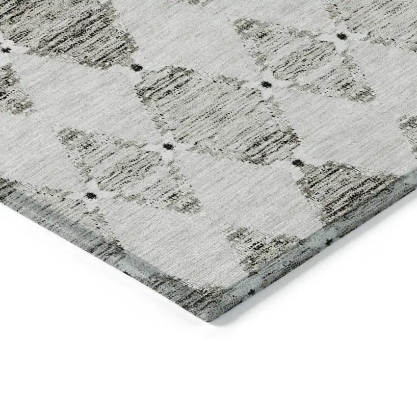 Taupe Beige And Coffee Moroccan Washable Indoor Outdoor Area Rug Photo 4