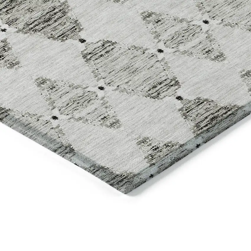 Taupe Beige And Coffee Moroccan Washable Indoor Outdoor Area Rug Photo 4