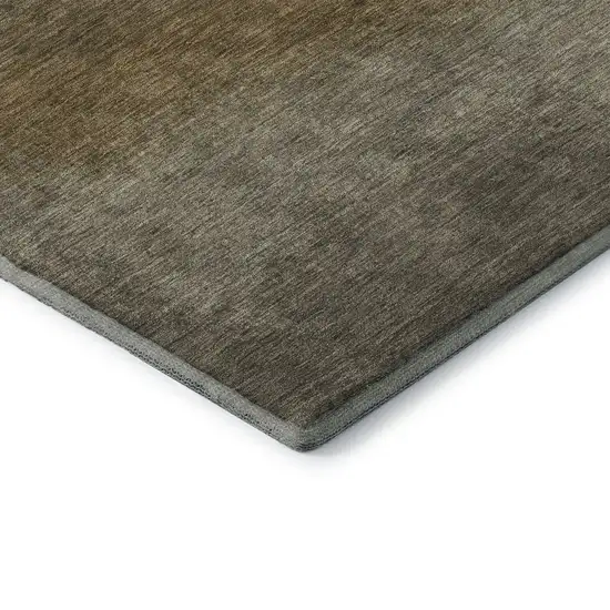 Taupe Beige And Gold Ombre Washable Area Rug With UV Protection Photo 8
