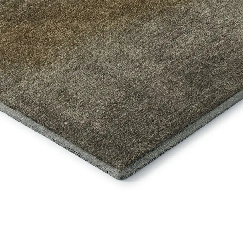 Taupe Beige And Gold Ombre Washable Area Rug With UV Protection Photo 8