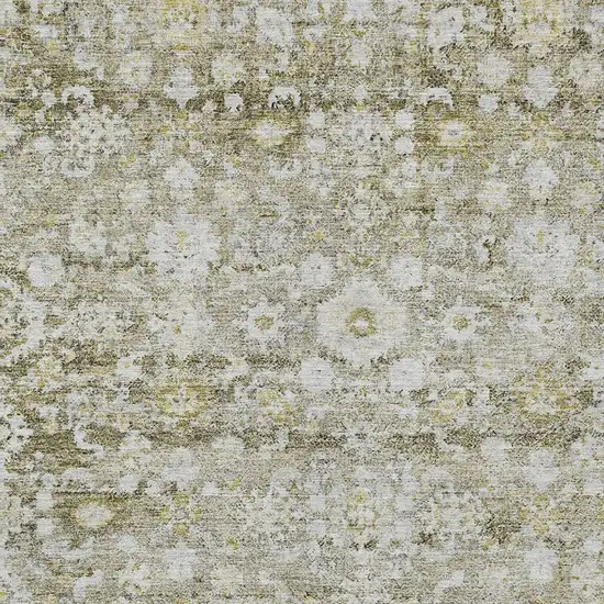 Taupe Beige And Gold Oriental Washable Indoor Outdoor Area Rug Photo 5