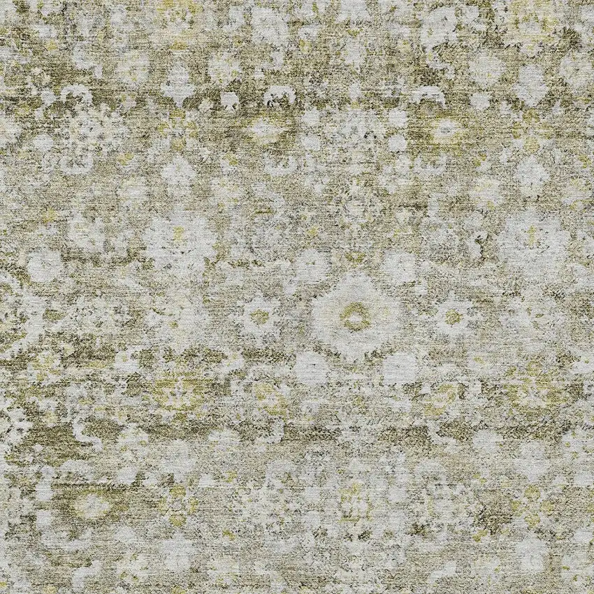 Taupe Beige And Gold Oriental Washable Indoor Outdoor Area Rug Photo 5