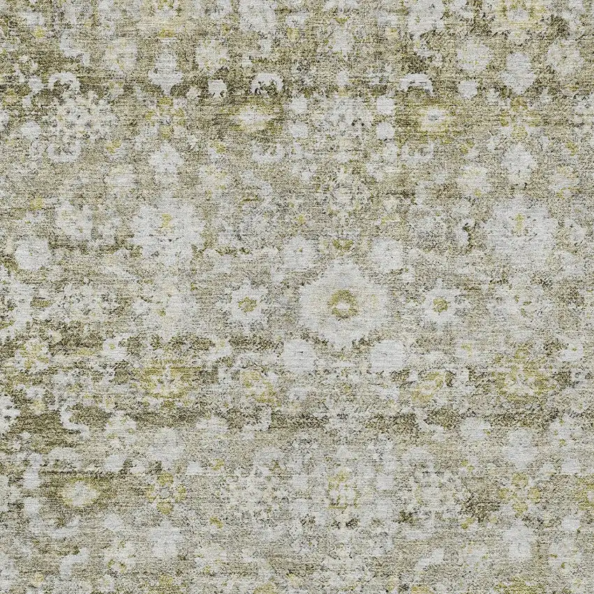 Taupe Beige And Gold Oriental Washable Indoor Outdoor Area Rug Photo 5