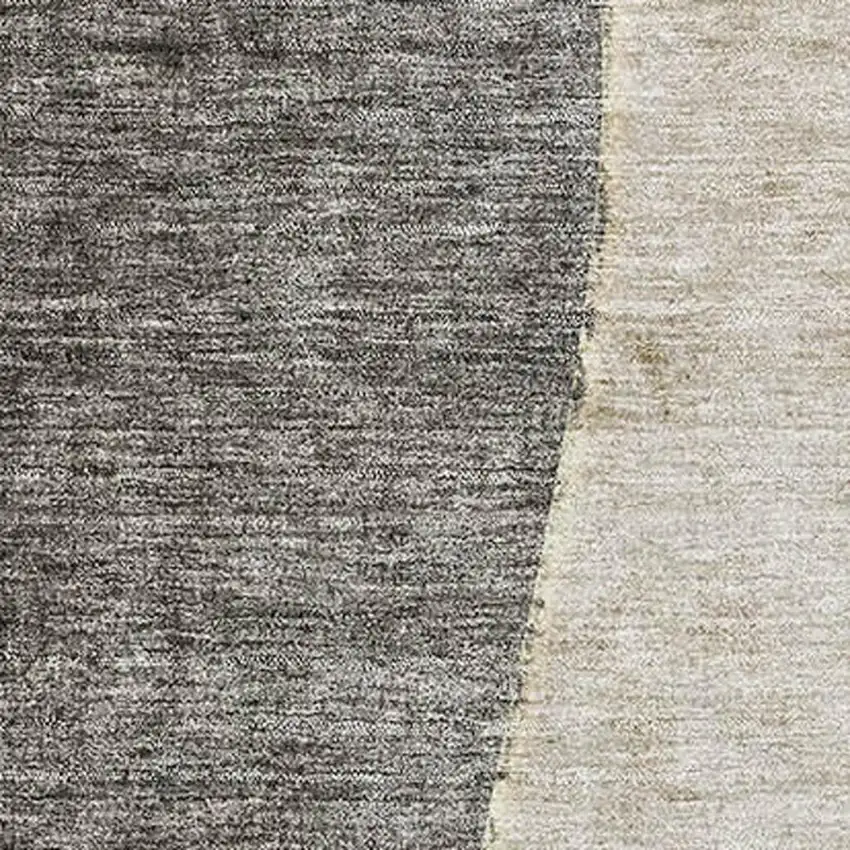 Taupe Beige And Gray Abstract Washable Area Rug With UV Protection Photo 4