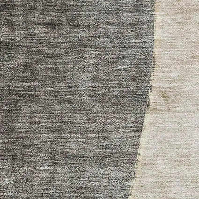 Taupe Beige And Gray Abstract Washable Area Rug With UV Protection Photo 4