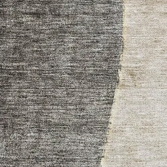 Taupe Beige And Gray Abstract Washable Area Rug With UV Protection Photo 8