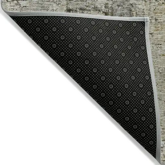 Taupe Beige And Gray Abstract Washable Indoor Outdoor Area Rug Photo 4