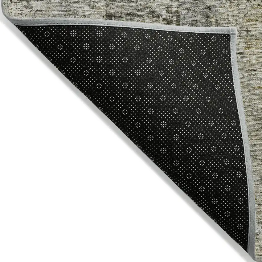 Taupe Beige And Gray Abstract Washable Indoor Outdoor Area Rug Photo 4